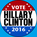 Vote Hillary Clinton 2016 circle