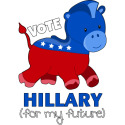 Vote Hillary (for my future) Democratic Donkey