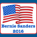 Bernie Sanders 2016 with American Flag