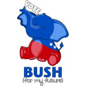 Vote Bush for my Future with Elephant