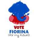 Vote Fiorina with Republican Elephant