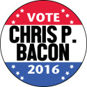 Vote Chris P Bacon Button
