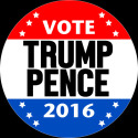 Vote Trump Pence Button