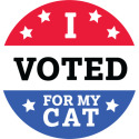 I Voted for my cat- on dark shirts
