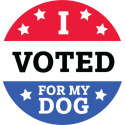 I Voted for my dog- on dark shirts