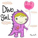Dino Girl Blonde Hair