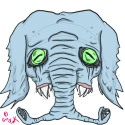 Elephant Mandela Blue