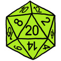 20 Sided Green Dice