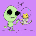 Alien and Astronaut Kitty Cat