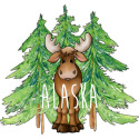 Alaska Moose and Trees