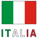 Italy Flag & Italia - Black Border