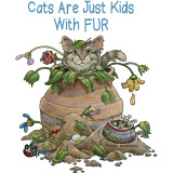 Cats are Just Friends with Fur Cat in Flower